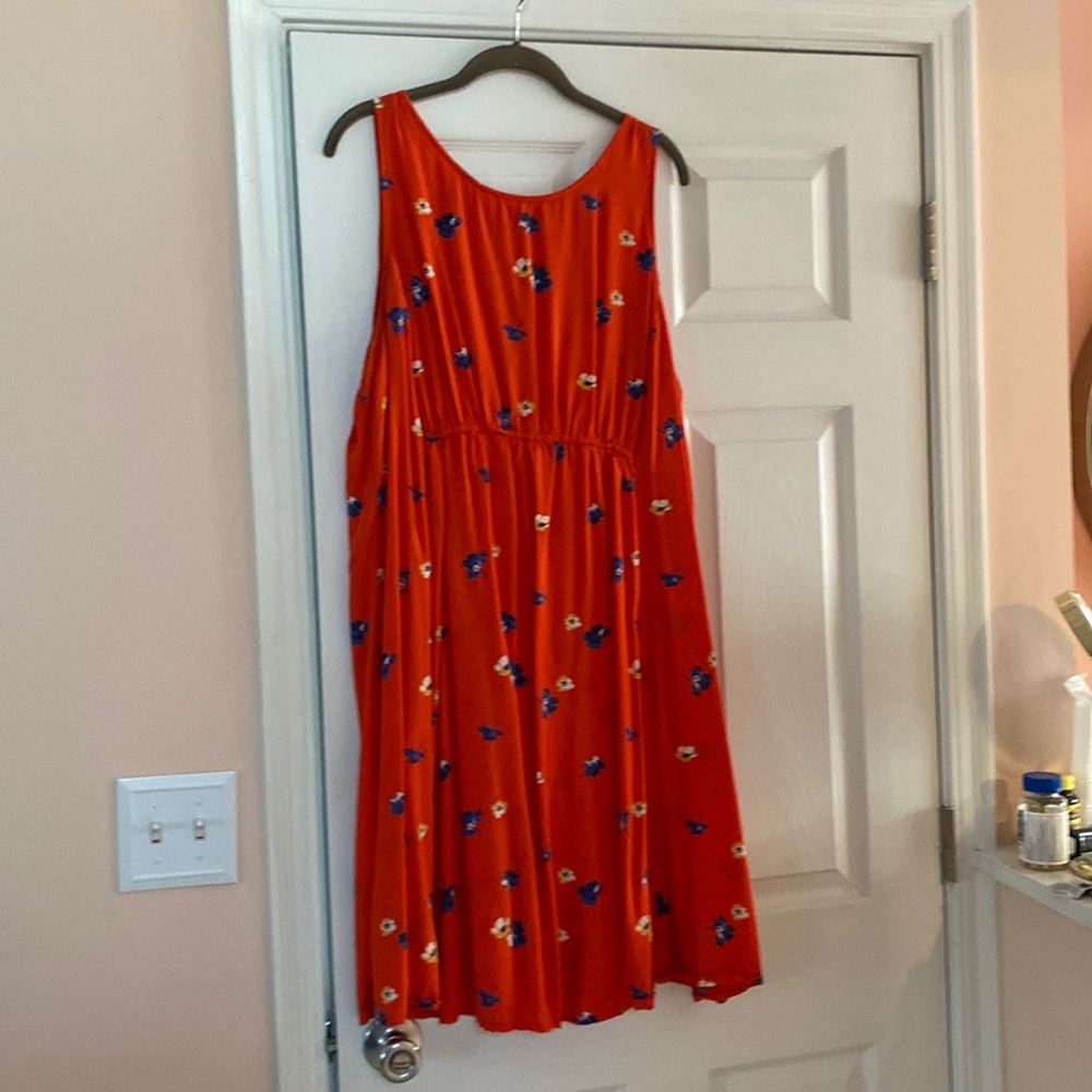 👗 old navy rust orange maternity dress xxl